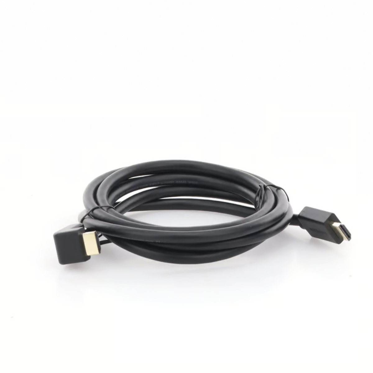 Cable HDMI 2.0  en Angulo de 90°  / 2 m / 4K@60Hz / HDR / 3D / HEC (Canal Ethernet HDMI) / ARC (Canal de Retorno de Audio / CEC / 32 canales de Audio / HDCP 2.2 / Dolby Atmos / 18 Gbps / Blindaje Múltiple