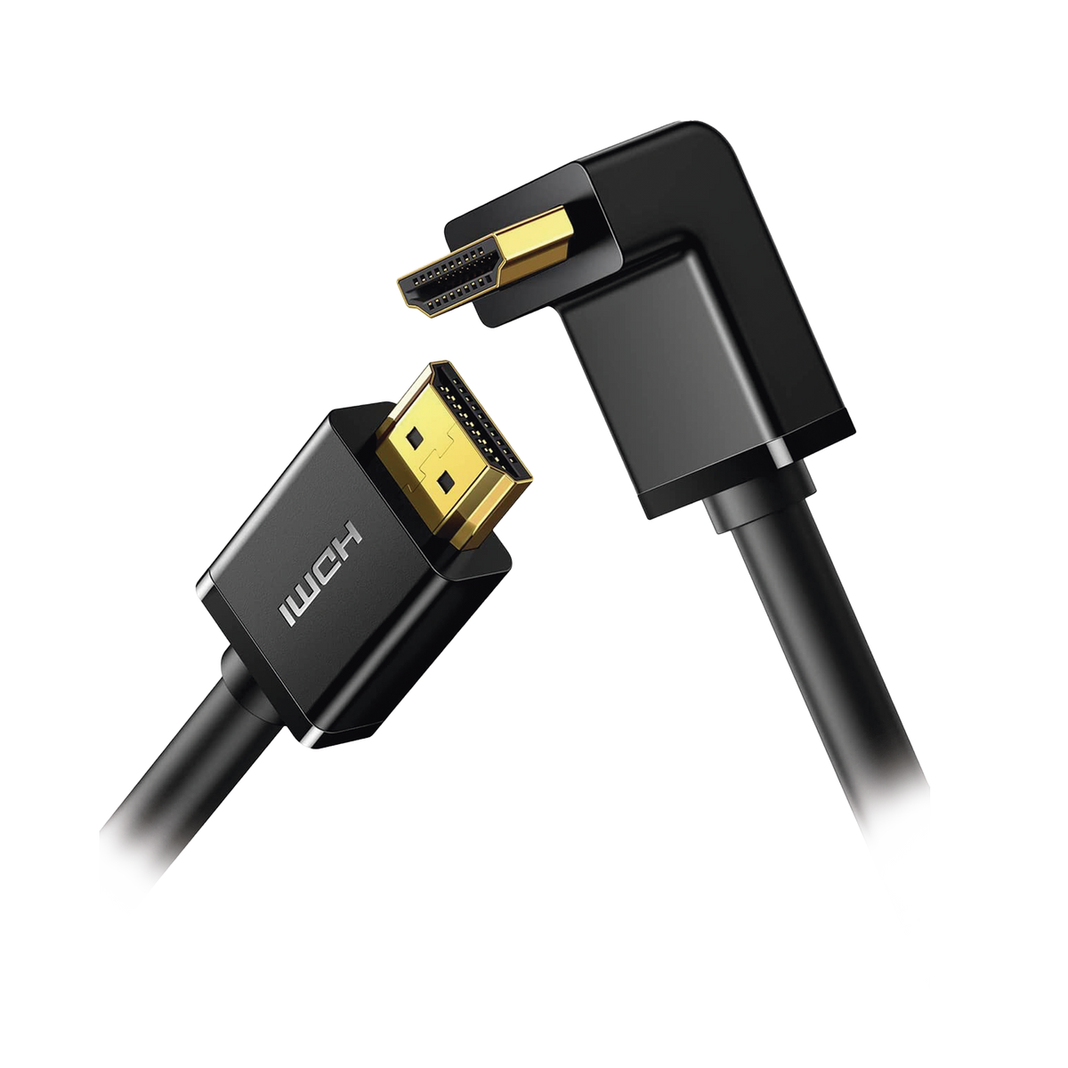 Cable HDMI 2.0 con Conector en Ángulo de 90° de 3 Metros 4K 60Hz Compatible con TV, Monitor y Consolas