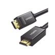 Cable DisplayPort (DP) a HDMI de 3 Metros | Macho a Macho | 4K@30Hz | Compatible con 3D | Transmisión Unidireccional | Cobre Estañado 28 AWG | Blindaje Múltiple | Botón de Liberación | Chip de Última Generación