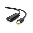 Cable de Extensión Activo USB 2.0 de 5 Metros | Macho a Hembra | Repetidor de Señal Integrado | Velocidad de Hasta 480 Mbps | Ideal para Impresoras, Webcams, Consolas y Más