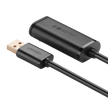 Cable de Extensión Activo USB 2.0 de 10 Metros | Macho a Hembra | Repetidor/Booster FE1.1S Integrado | Velocidad de Hasta 480 Mbps | Compatible con Impresoras, Webcams, Consolas y Más