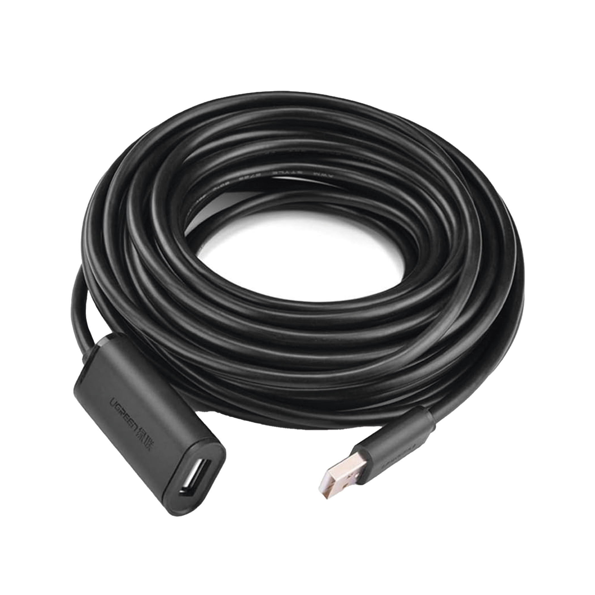 Cable de Extensión Activo USB 2.0 de 10 Metros | Macho a Hembra | Repetidor/Booster FE1.1S Integrado | Velocidad de Hasta 480 Mbps | Compatible con Impresoras, Webcams, Consolas y Más