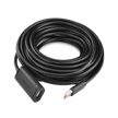 Cable de Extensión Activo USB 2.0 de 10 Metros | Macho a Hembra | Repetidor/Booster FE1.1S Integrado | Velocidad de Hasta 480 Mbps | Compatible con Impresoras, Webcams, Consolas y Más