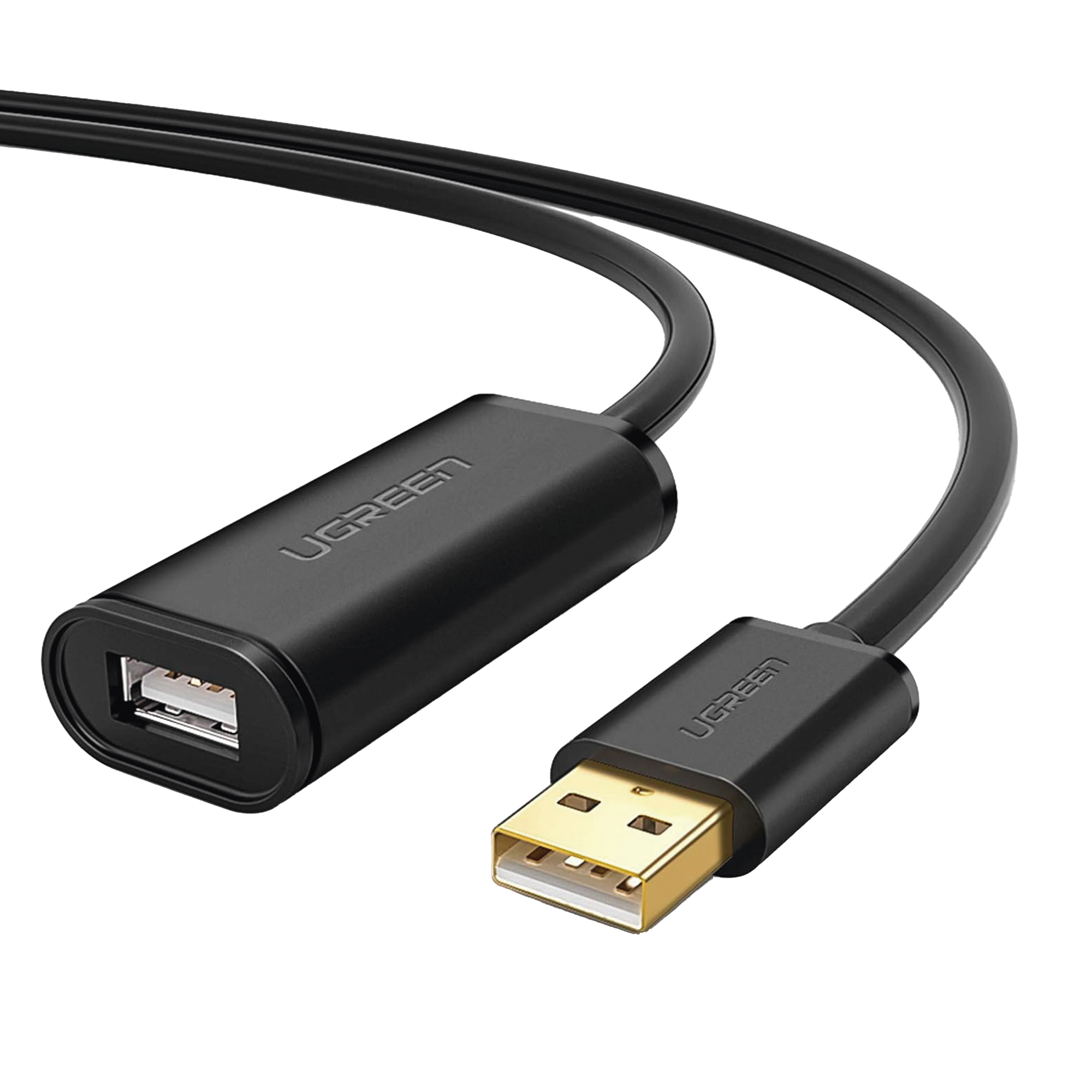 Cable de Extensión Activo USB 2.0 de 10 Metros | Macho a Hembra | Repetidor/Booster FE1.1S Integrado | Velocidad de Hasta 480 Mbps | Compatible con Impresoras, Webcams, Consolas y Más