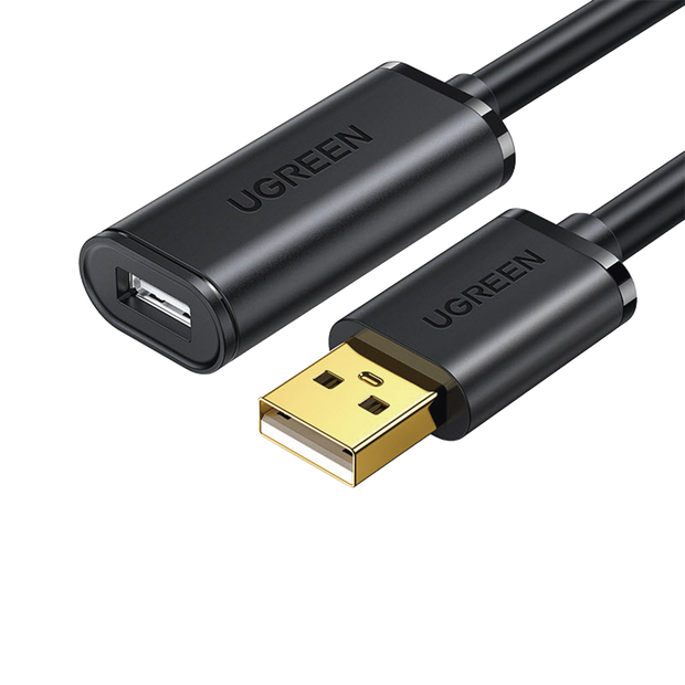 Cable de Audio Mono 6.35 mm de 10 Metros | Plug 1/4" Macho a Macho | Audio para Guitarra, Bajo, Amplificador y Consola | Nylon Trenzado | Color Negro