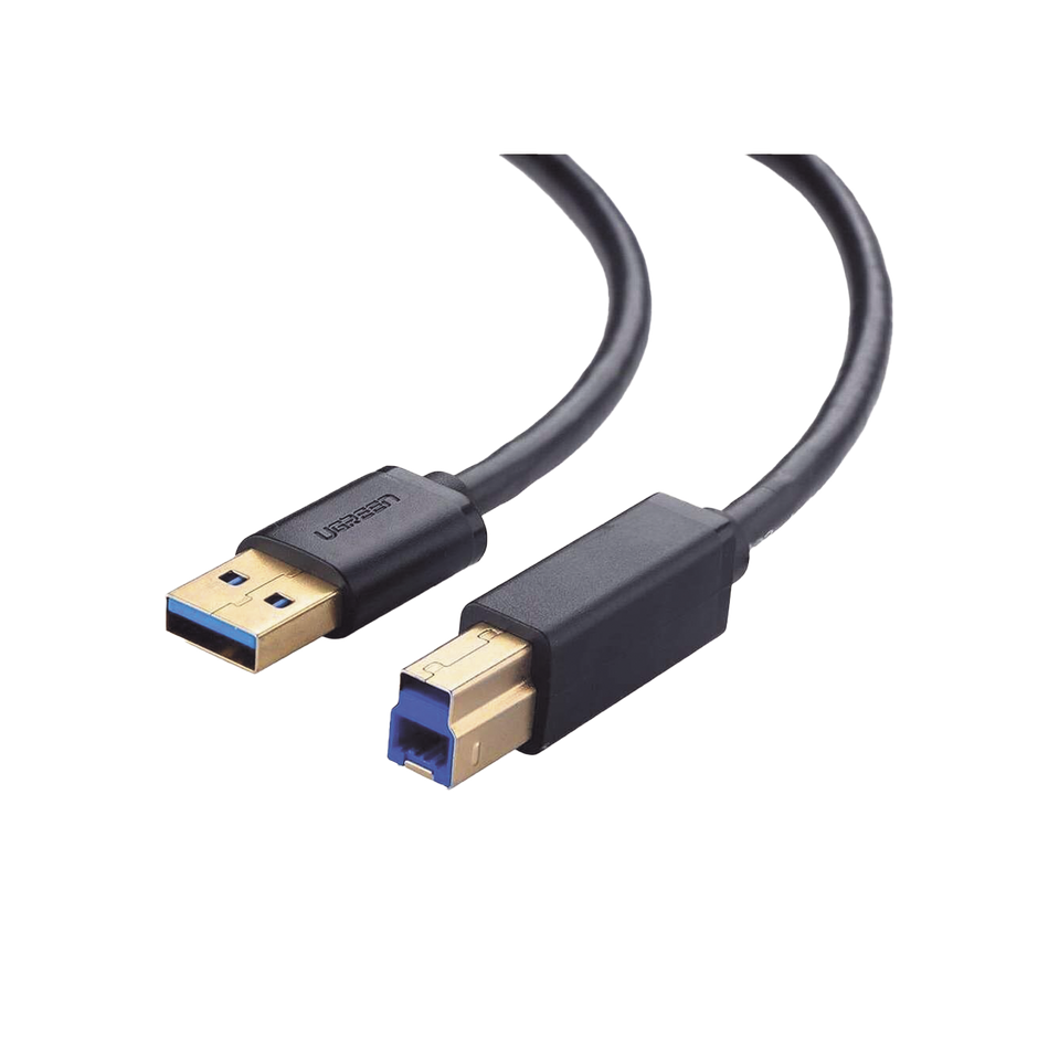 Cable USB 3.0 Tipo A a Tipo B de 2 Metros | Macho a Macho | Para Impresoras, Escáneres, Pianos y Barras de Sonido | Plug & Play | Compatibilidad Universal