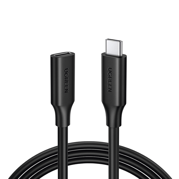 Cable Extensor USB-C de 1 Metro | USB 3.1 Gen 2 | Transferencia de Datos 10Gbps | Carga Rápida 100W | Compatible con Thunderbolt 3