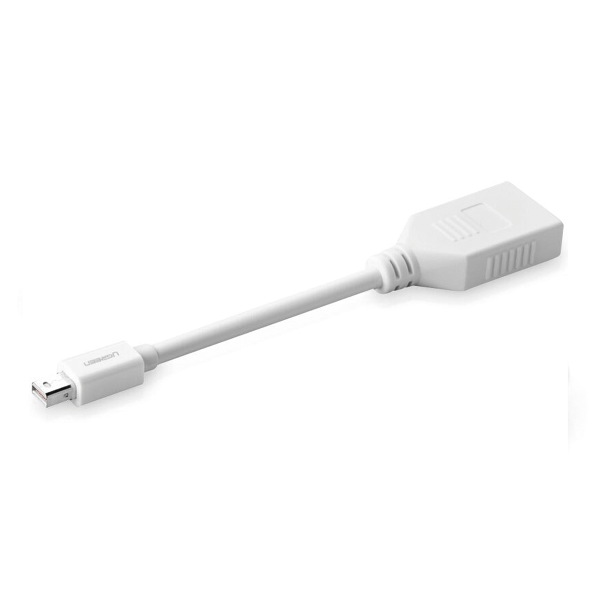 Adaptador Mini DisplayPort a DisplayPort 4K | Compatible con Thunderbolt 2 | DP 1.2 | Cable Convertidor de 15 cm | Color Blanco