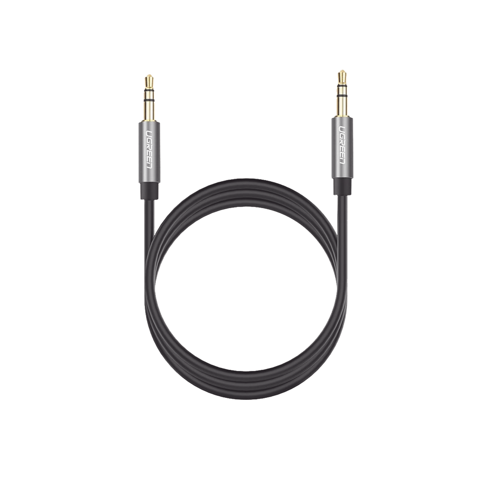 Cable Auxiliar de Audio 3.5 mm de 2 Metros | Macho a Macho | Conectores Chapados en Oro | Sonido Hi-Fi | Compatible con Celular, Auto, Bocinas y Audífonos | Color Negro