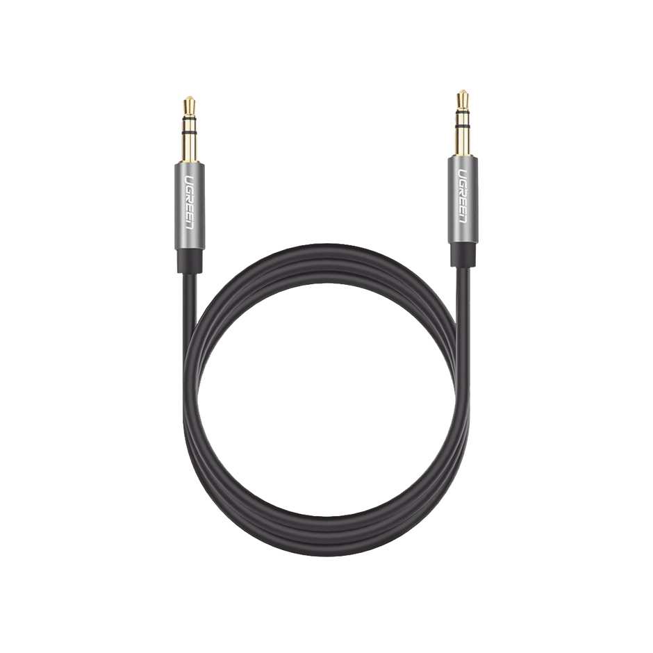 Cable Auxiliar de Audio 3.5 mm de 5 Metros | Macho a Macho | Carcasa de Aluminio | Cubierta Flexible de TPE | Ideal para Celular, Bocinas, Auto y Audífonos | Color Negro