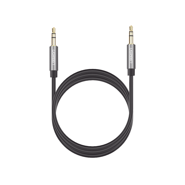 Cable Auxiliar de Audio 3.5 mm de 5 Metros | Macho a Macho | Carcasa de Aluminio | Cubierta Flexible de TPE | Ideal para Celular, Bocinas, Auto y Audífonos | Color Negro