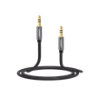 Cable Auxiliar de Audio 3.5 mm de 5 Metros | Macho a Macho | Carcasa de Aluminio | Cubierta Flexible de TPE | Ideal para Celular, Bocinas, Auto y Audífonos | Color Negro