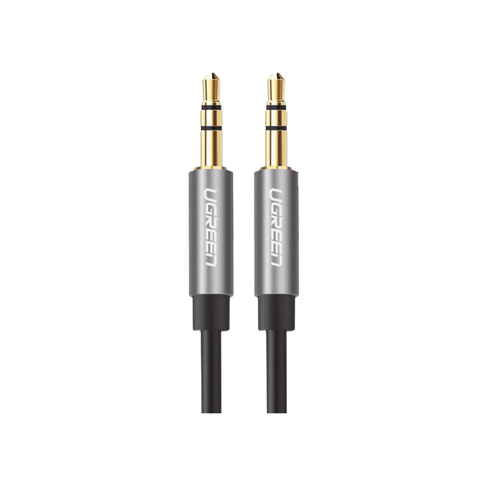 Cable Auxiliar de Audio 3.5 mm de 5 Metros | Macho a Macho | Carcasa de Aluminio | Cubierta Flexible de TPE | Ideal para Celular, Bocinas, Auto y Audífonos | Color Negro