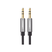 Cable Auxiliar de Audio 3.5 mm de 5 Metros | Macho a Macho | Carcasa de Aluminio | Cubierta Flexible de TPE | Ideal para Celular, Bocinas, Auto y Audífonos | Color Negro