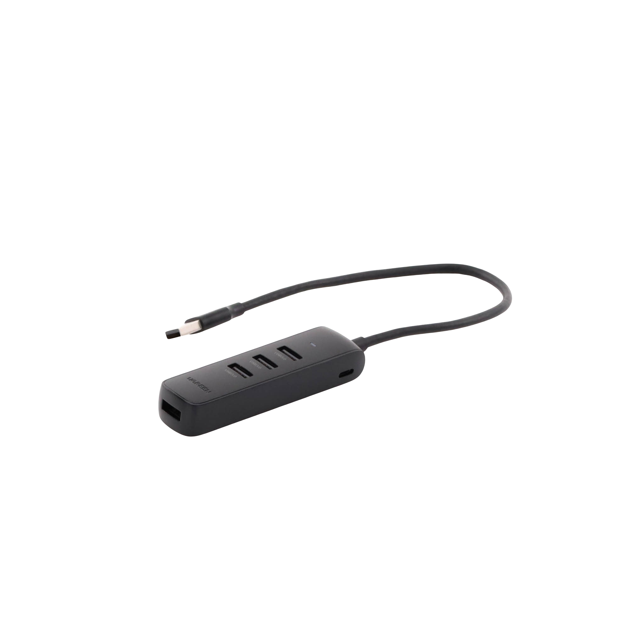 Hub USB 3.0 4 Puertos | USB-A a 4x USB-A 5Gbps | Alimentación USB-C | Cable 25 cm | LED Indicador | Color Negro