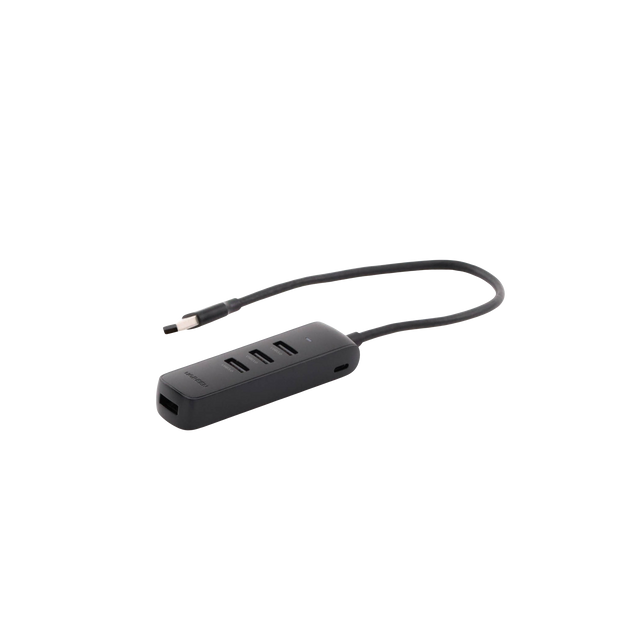 Hub USB 3.0 4 Puertos | USB-A a 4x USB-A 5Gbps | Alimentación USB-C | Cable 25 cm | LED Indicador | Color Negro