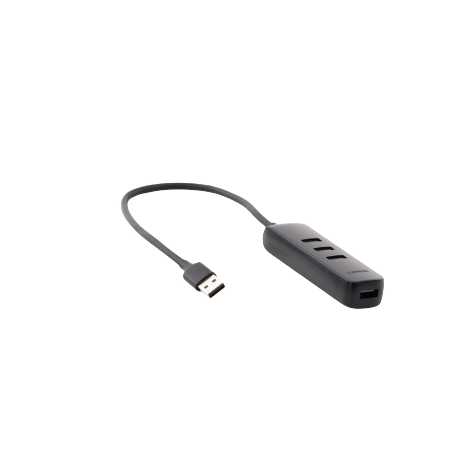 Hub USB 3.0 4 Puertos | USB-A a 4x USB-A 5Gbps | Alimentación USB-C | Cable 25 cm | LED Indicador | Color Negro