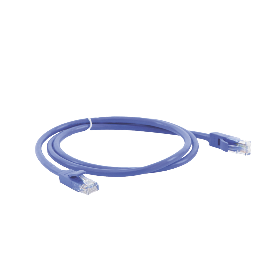 Cable de Red Ethernet Cat6 de 1 Metro | Velocidad Gigabit 1000 Mbps | Conectores Chapados en Oro | 250 MHz | Conexión Estable para Internet, PC, Router, Switch y Consolas | Color Azul