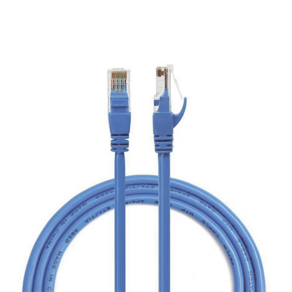 Cable de Red Ethernet Cat6 de 1 Metro | Velocidad Gigabit 1000 Mbps | Conectores Chapados en Oro | 250 MHz | Conexión Estable para Internet, PC, Router, Switch y Consolas | Color Azul