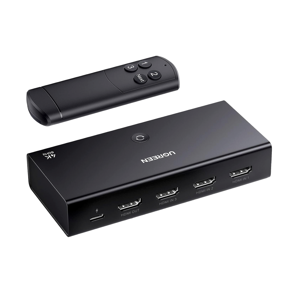 Conmutador HDMI 4K 60Hz 3 Entradas 1 Salida