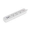 Regleta de Alimentación 30W 2 USB-A + 1 USB-C + 3 Salidas AC / Carga de Alta Velocidad / Salida USB-C PD de 30W (GaN) / Salidas AC Tipo B / Protección Contra Sobretensiones / 6 en 1