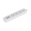 Regleta de Alimentación 30W 2 USB-A + 1 USB-C + 3 Salidas AC / Carga de Alta Velocidad / Salida USB-C PD de 30W (GaN) / Salidas AC Tipo B / Protección Contra Sobretensiones / 6 en 1