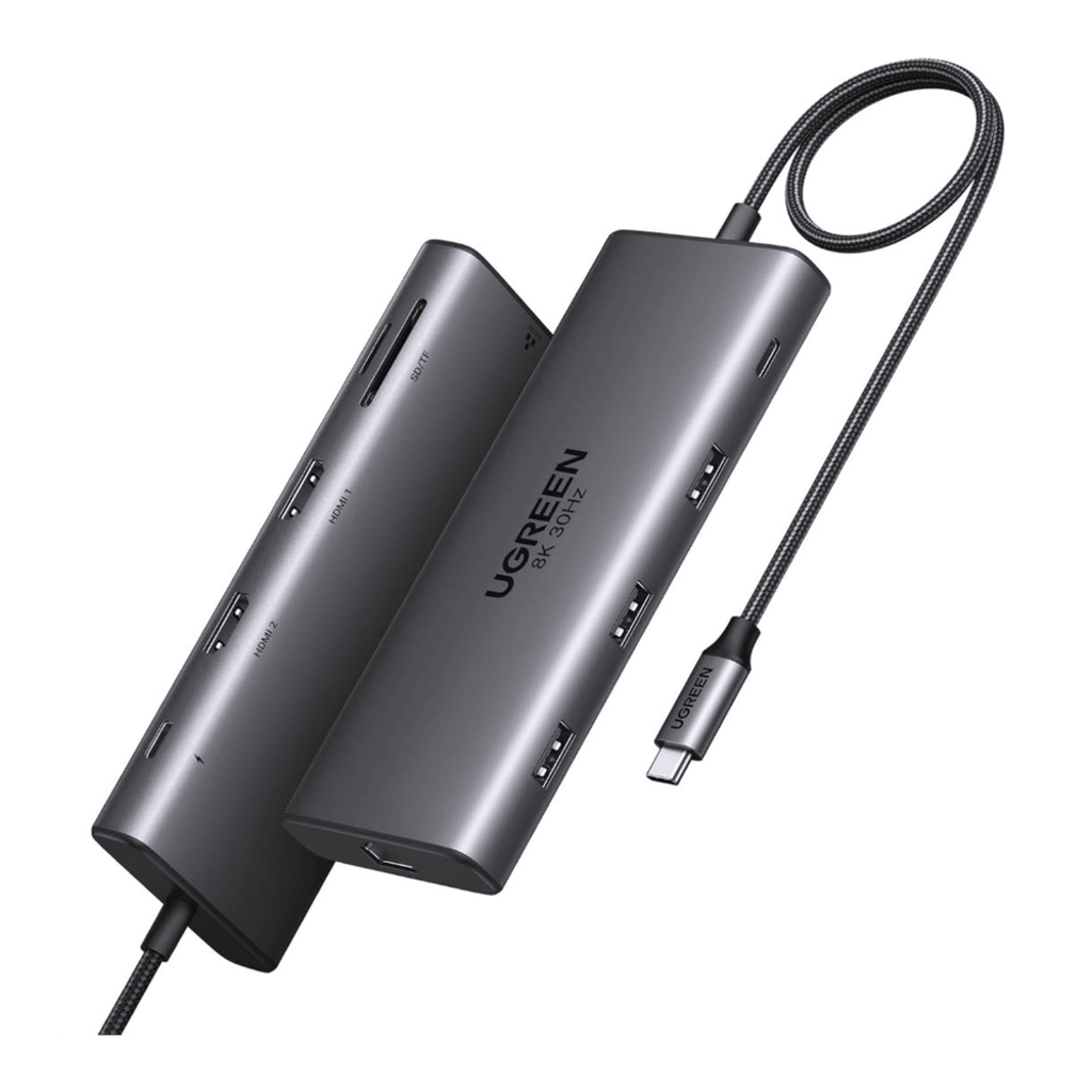 Docking Station Revodok Pro 210 | Hub USB-C 10 en 1 | Dual HDMI 4K@60Hz y 8K@30Hz | PD 100W | Ethernet Gigabit | USB 3.0 | Lector SD/TF | Compatible con Windows y macOS
