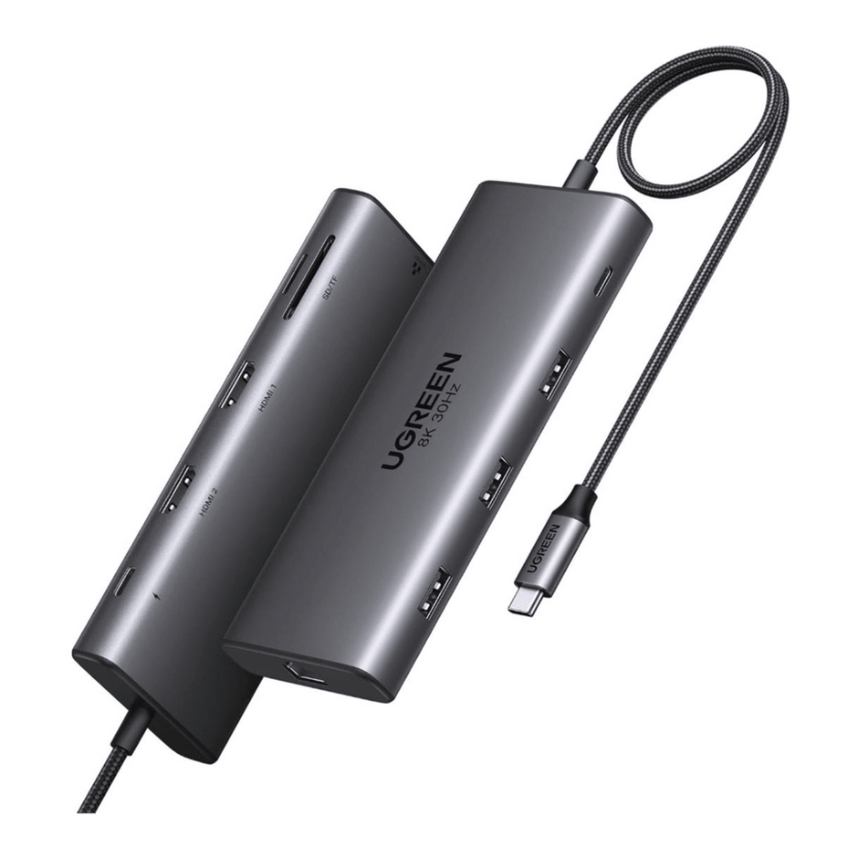 Docking Station Revodok Pro 210 | Hub USB-C 10 en 1 | Dual HDMI 4K@60Hz y 8K@30Hz | PD 100W | Ethernet Gigabit | USB 3.0 | Lector SD/TF | Compatible con Windows y macOS