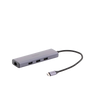 Hub USB-C Revodok 6 en 1 | HDMI 4K | Ethernet Gigabit | 3 Puertos USB 3.0 | Power Delivery 100W | Adaptador Multipuerto de Aluminio