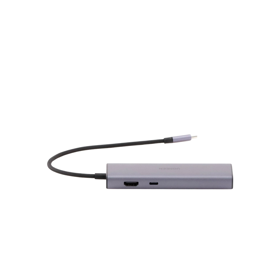 Hub USB-C Revodok 6 en 1 | HDMI 4K | Ethernet Gigabit | 3 Puertos USB 3.0 | Power Delivery 100W | Adaptador Multipuerto de Aluminio