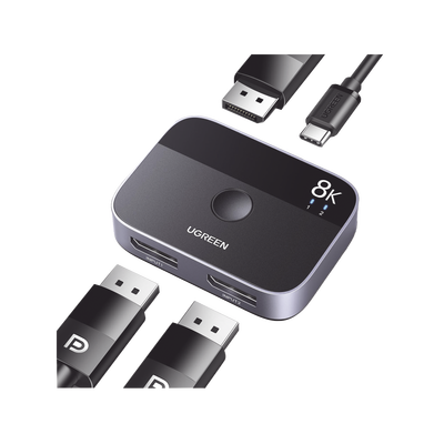 Conmutador DisplayPort 1.4 8K Bidireccional 2x1