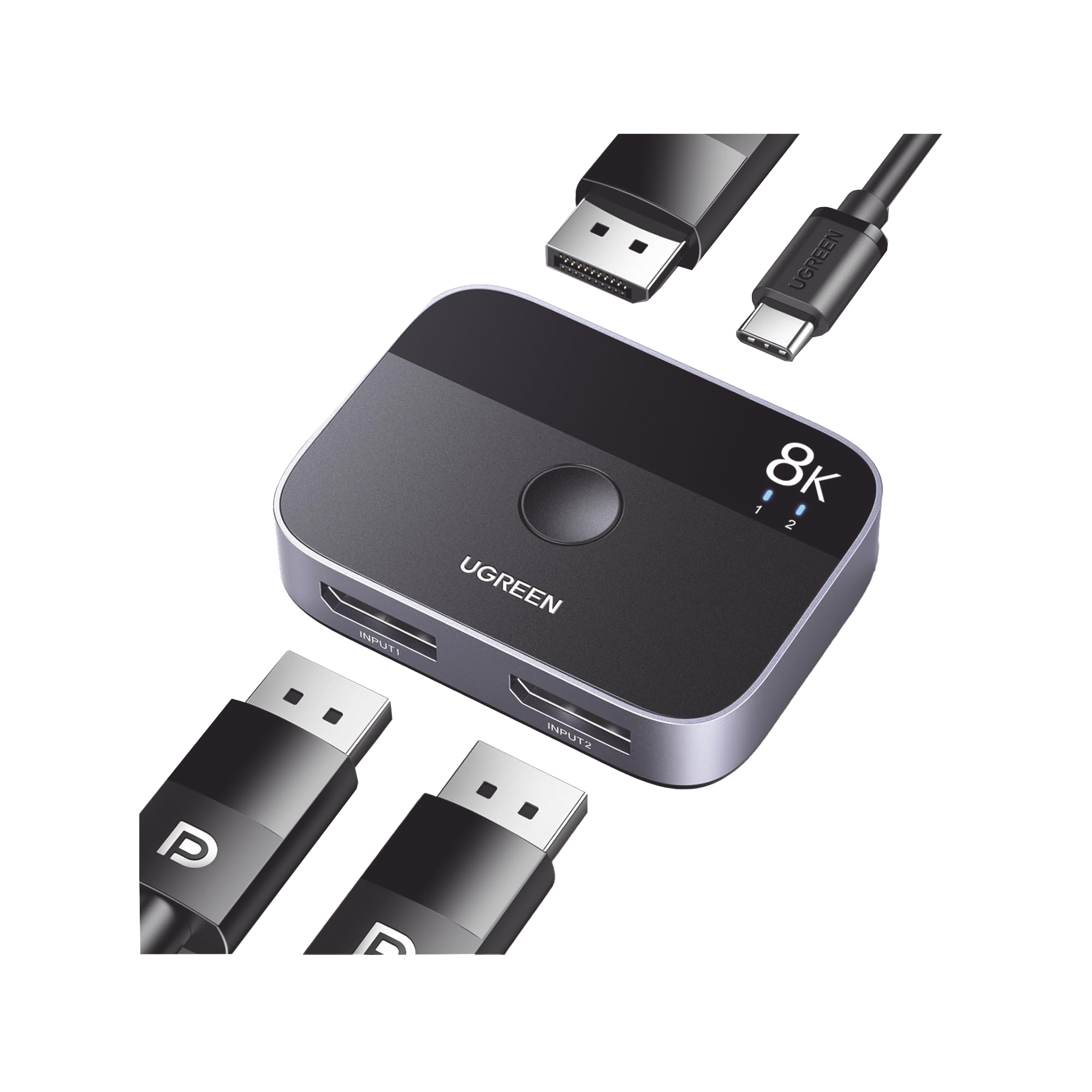 Conmutador DisplayPort 1.4 8K Bidireccional 2x1