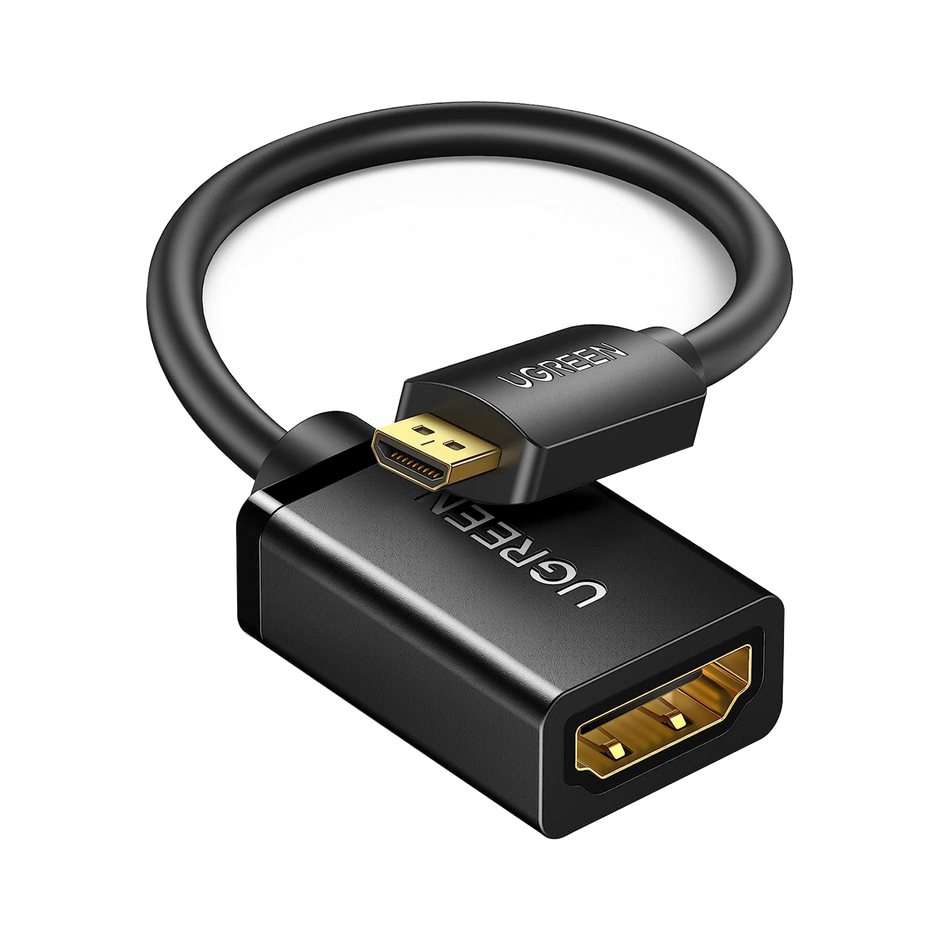 Adaptador Micro HDMI a HDMI (Tipo D a Tipo A)ABS Cable de 22 cm