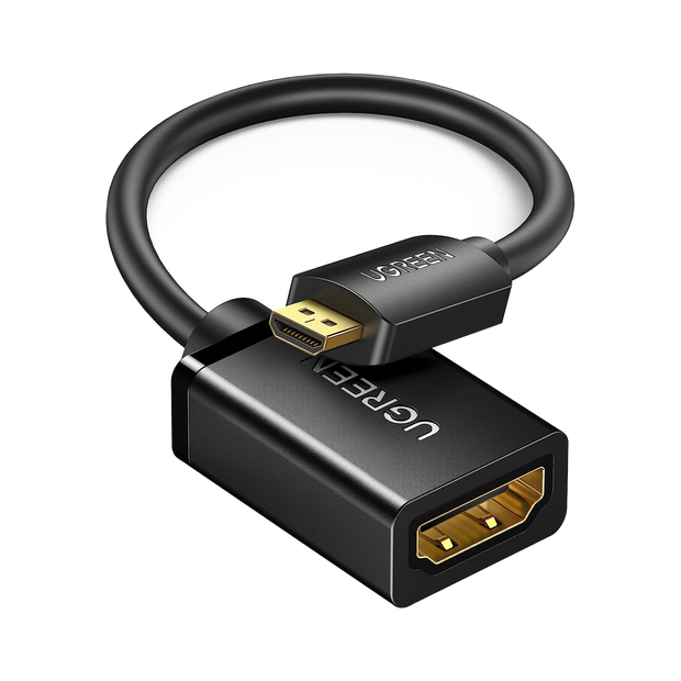 Adaptador Micro HDMI a HDMI (Tipo D a Tipo A)ABS Cable de 22 cm