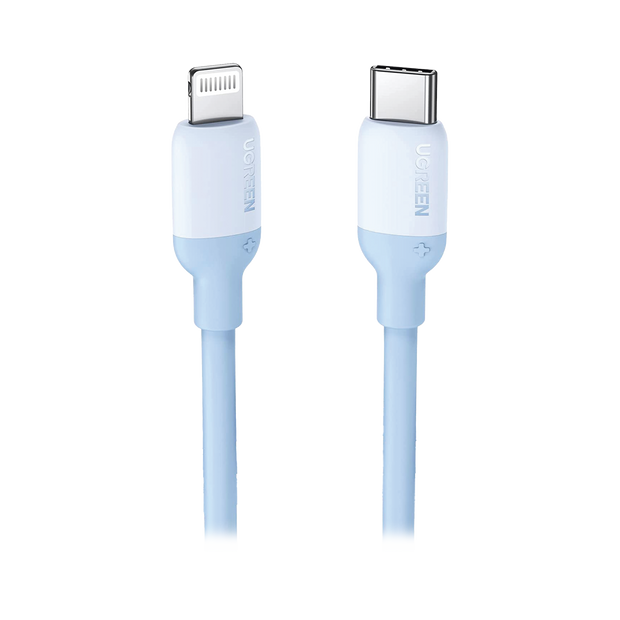 Cable USB-C a Lightning / Certificado MFi / 1 Metro / Adecuado para iPhone, iPad, iPod / Carga Rápida PD 20W /  Sincronización de Datos de hasta 480 Mbps / Goma de Silicona y  TPE. / Suave al Tacto / Color Navy Blue