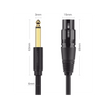 Cable para Micrófono de 6.35 mm a XLR Canon de 5 Metros