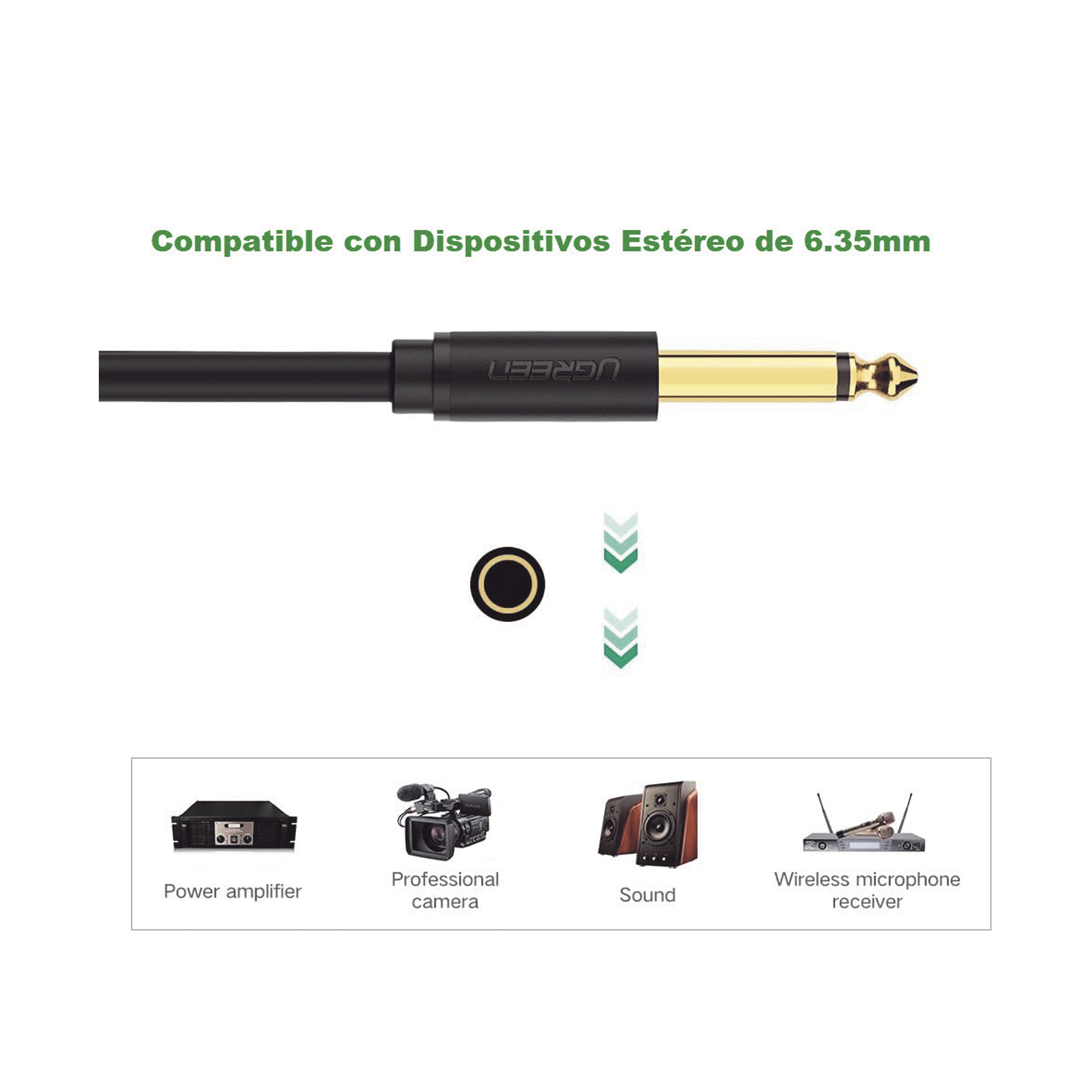 Cable para Micrófono de 6.35 mm a XLR Canon de 5 Metros