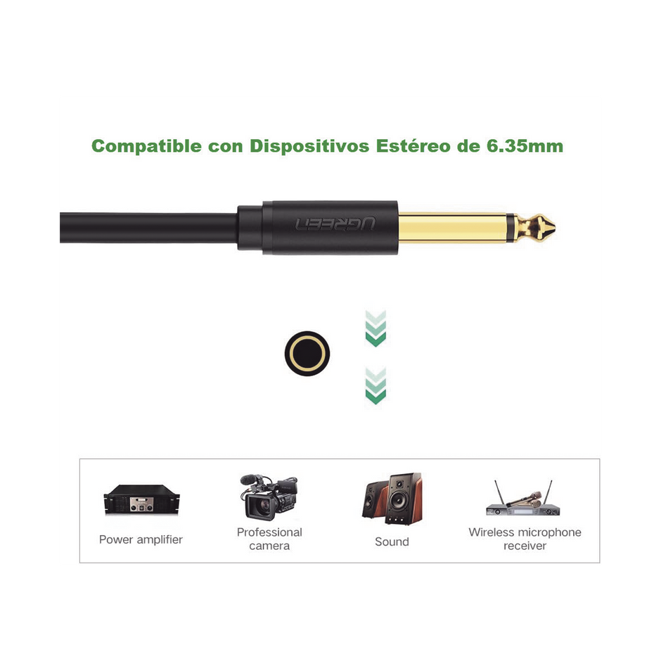 Cable para Micrófono de 6.35 mm a XLR Canon de 5 Metros