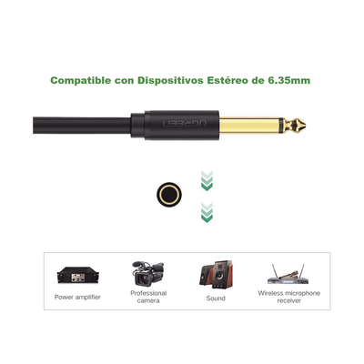 Cable Audio 6.35mm a XLR 5m