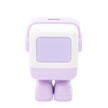 Cargador Mini GaNRobot 30W Serie UNO | USB-C de Carga Rápida | Tecnología GaN II | Pantalla LED Inteligente | PD/QC/SCP/FCA | Zapato Magnético Extraíble | Color Lila