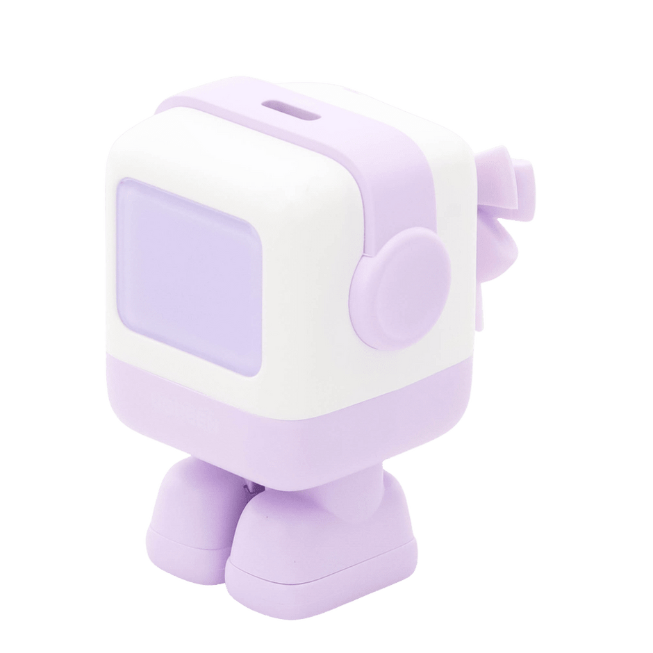 Cargador Mini GaNRobot 30W Serie UNO | USB-C de Carga Rápida | Tecnología GaN II | Pantalla LED Inteligente | PD/QC/SCP/FCA | Zapato Magnético Extraíble | Color Lila