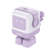 Cargador Mini GaNRobot 30W Serie UNO | USB-C de Carga Rápida | Tecnología GaN II | Pantalla LED Inteligente | PD/QC/SCP/FCA | Zapato Magnético Extraíble | Color Lila