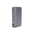 Power Bank de 20000mAh | 3 Salidas 100W Max. | USB-A + 2 USB-C | PD 3.0 | QC3.0 | FCP | SCP | Pantalla Inteligente | Carcasa Ignifuga | Color Gris | Incluye Cable USB de 50cm | Carga tu Laptop de Manera Segura.