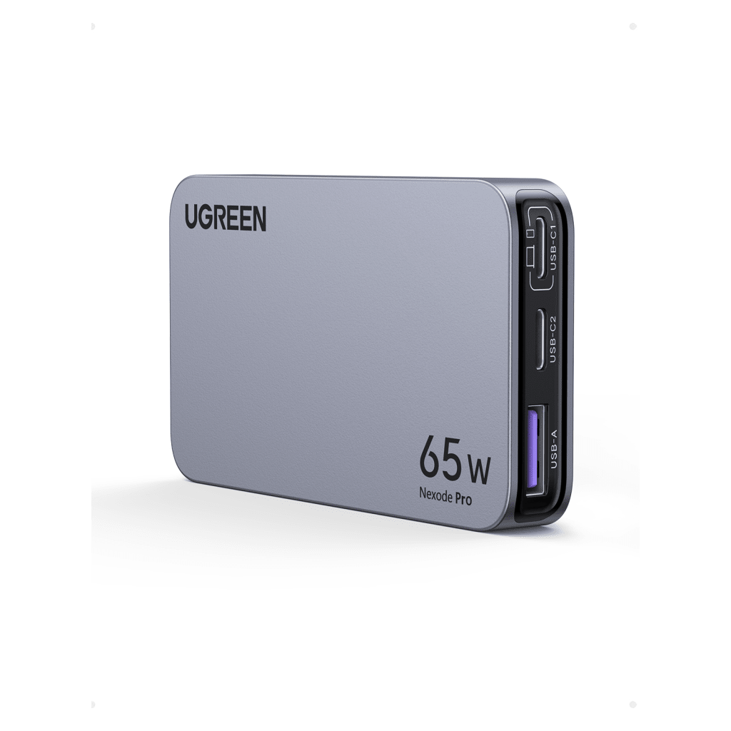 Cargador Rápido UGREEN GaN 65W | 2 USB-C + 1 USB-A | PD 3.0, PPS y QC 4.0 | Cargador para Laptop, Tablet y Smartphone | Diseño Compacto