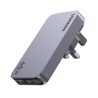 Cargador GaN 65W 3 Puertos USB-C y USB-A