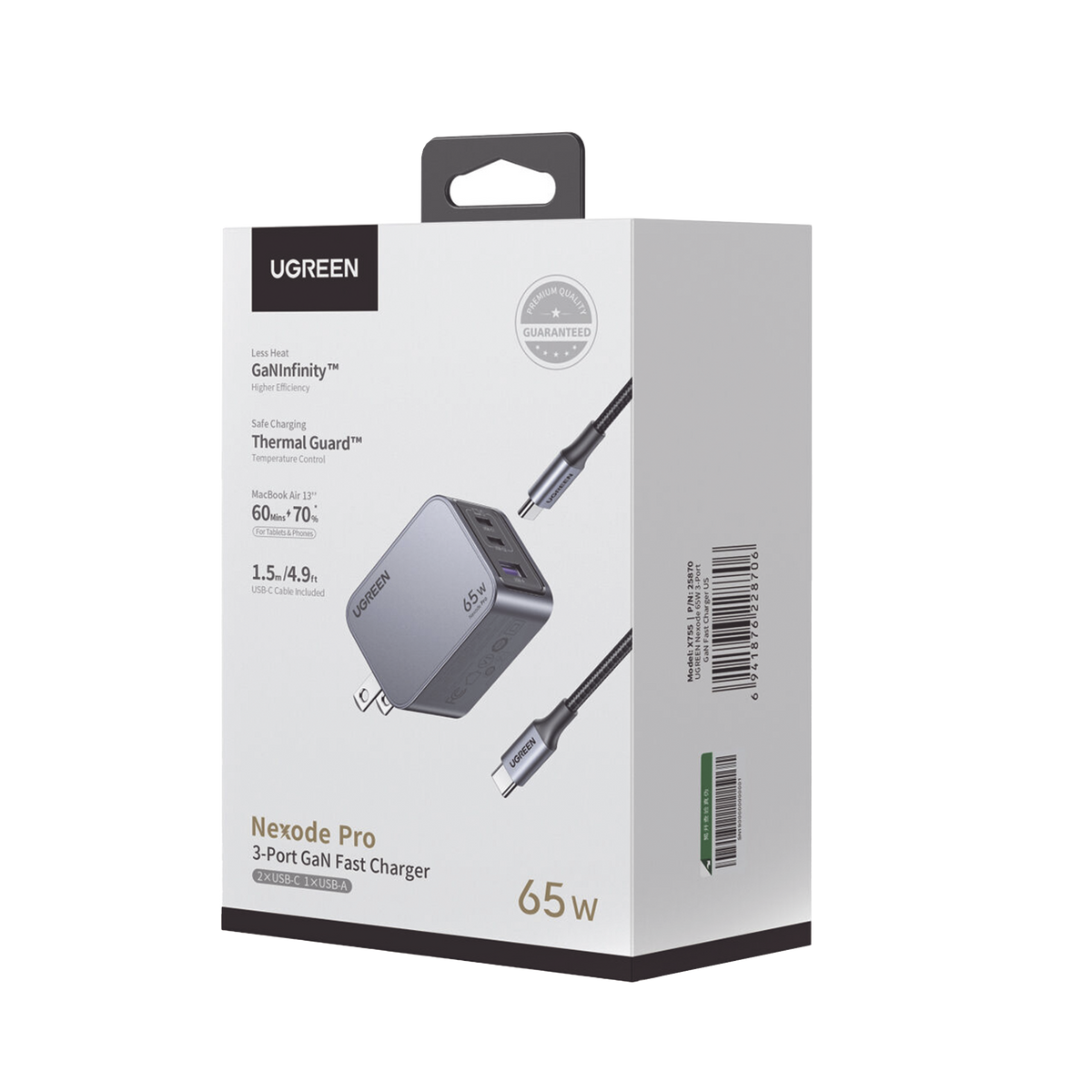 Cargador Nexode Pro GaN 65W 3 Puertos