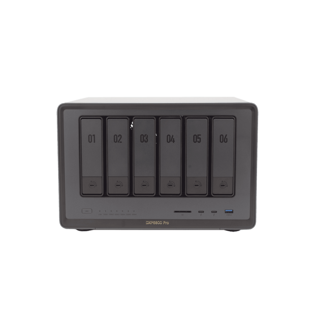 NASync DXP6800 Pro | Intel Core i5 | 6 Bahías SATA + 2 M.2 NVMe | Dual 10GbE | Thunderbolt 4 | HDMI 8K | DDR5 Hasta 64GB