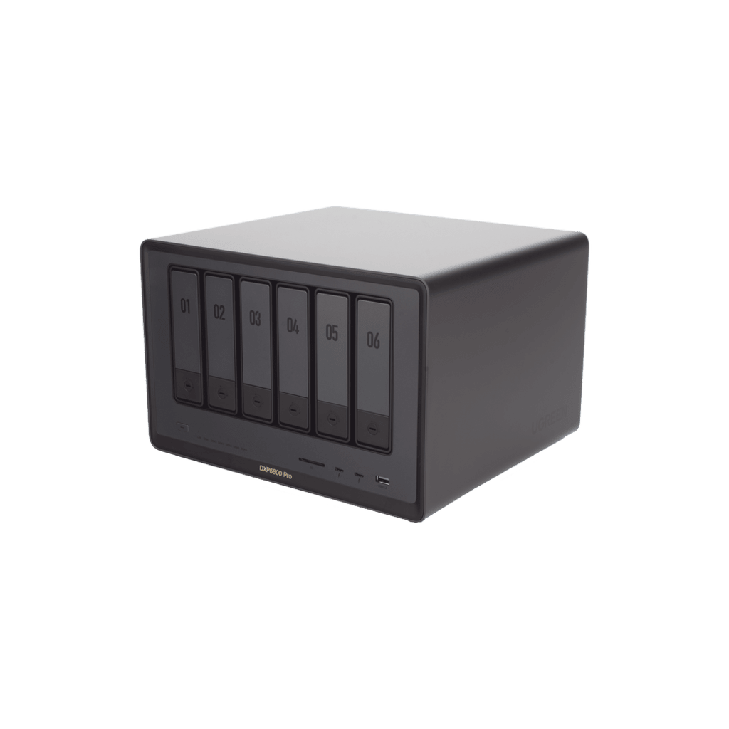 NASync DXP6800 Pro | Intel Core i5 | 6 Bahías SATA + 2 M.2 NVMe | Dual 10GbE | Thunderbolt 4 | HDMI 8K | DDR5 Hasta 64GB