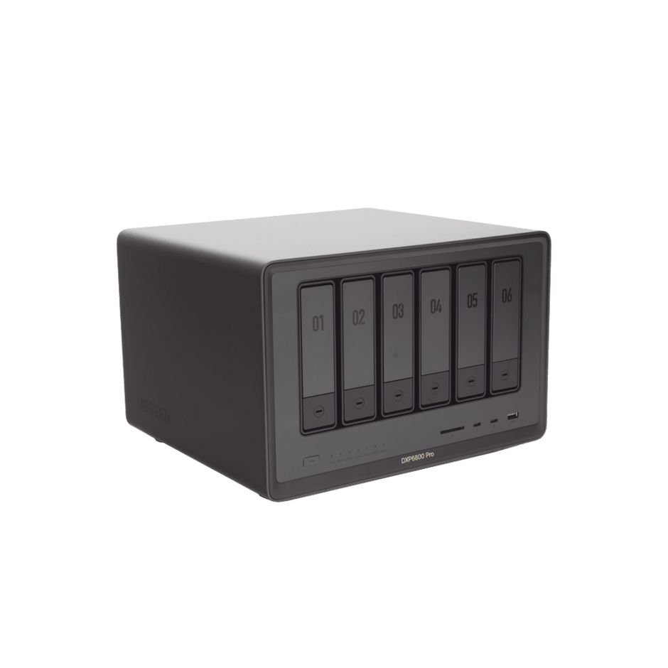 NASync DXP6800 Pro | Intel Core i5 | 6 Bahías SATA + 2 M.2 NVMe | Dual 10GbE | Thunderbolt 4 | HDMI 8K | DDR5 Hasta 64GB