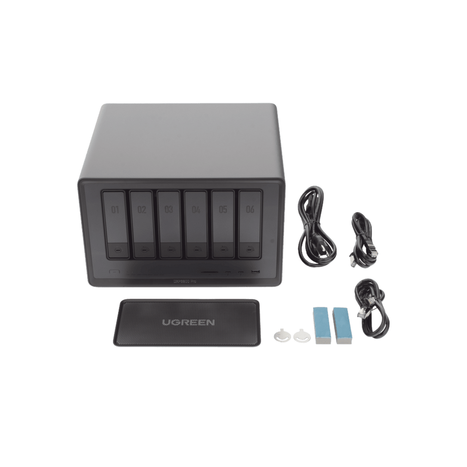 NASync DXP6800 Pro | Intel Core i5 | 6 Bahías SATA + 2 M.2 NVMe | Dual 10GbE | Thunderbolt 4 | HDMI 8K | DDR5 Hasta 64GB